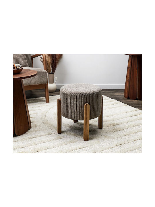 Υποπόδιο Ξύλινο Taupe 35.5x35x35εκ.