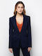Toi&Moi Women's Waisted Blazer Navy Blue