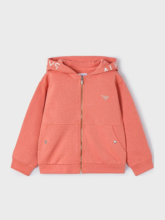 Mayoral Kinderstrickjacke Lettering Weiches Orange
