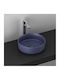Isvea Επικαθήμενος Νιπτήρας Πορσελάνης 36x36cm Blue
