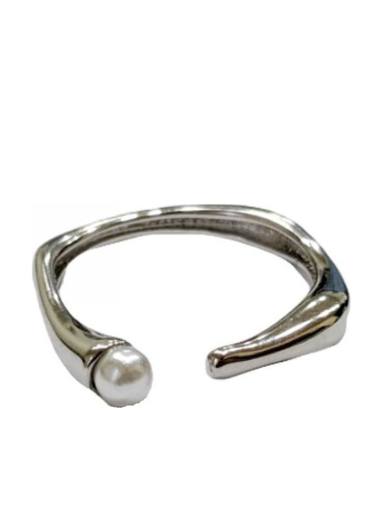 Tatu Moyo Ring with Pearls made of Steel