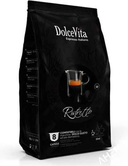 Dolce Vita Κάψουλες Σοκολάτα Ristretto Συμβατές με Μηχανή Dolce Gusto 80caps