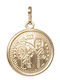 Runde Form Anhänger Kinder Amulett Konstantinato aus Gold 9K 050724