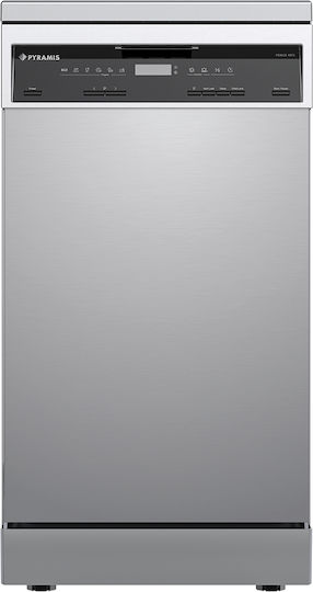 Pyramis Freistehender Geschirrspüler für 10 Gedecke B44.8xH84.5cm Inox PDWGE 45FS