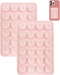 OEM Saugnapf Selfie Silikon Klebehalter Rechteckige Form – Hellrosa
