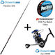 Oceanic Passion 420 + Oceanic Team Fishing Rod for Bolognese / Match Fishing with Reel 4.20m