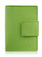 Small Leather Women's Wallet Classic with RFID Green