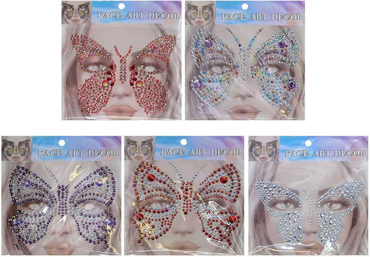 Butterfly Face Gems Stickers
