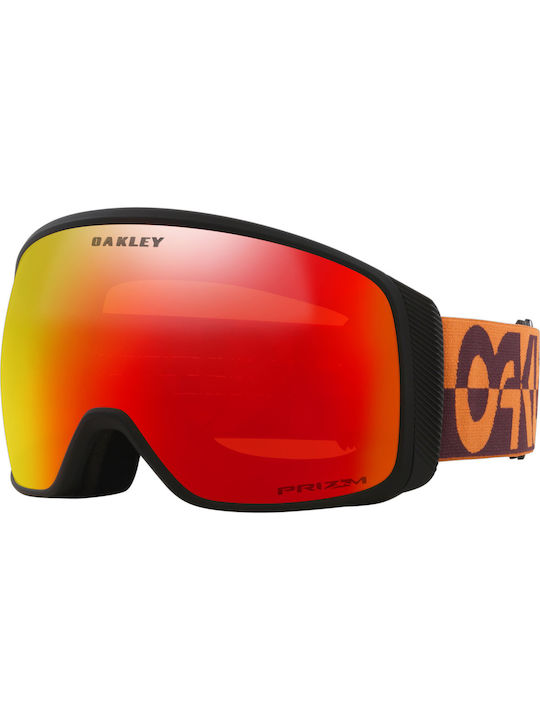 Oakley Flight Tracker L Μάσκα Σκι & Snowboard Ενηλίκων Πορτοκαλί με Φακό σε Πορτοκαλί Χρώμα