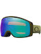 Oakley Flight Tracker M Ski- und Snowboardbrille für Erwachsene in Grün mit polarisiertem grünen Glas