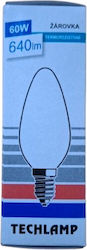 Techlamp Candle Bulb E14/60w Milky