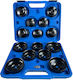 14-piece Oil Filter Wrench Set Gebo Tools