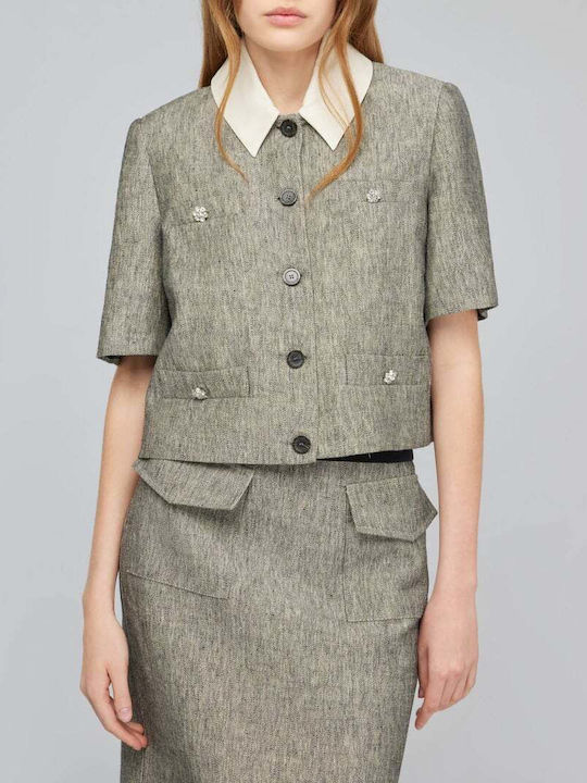 Semicouture Damen Blazer Gray