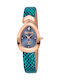 Just Cavalli Signature Snake Women's Watch Chronograph Battery with Turquoise Leather Strap