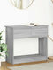 Wooden Console Table Grey Sonoma L85.5xW38.5xH74.5cm