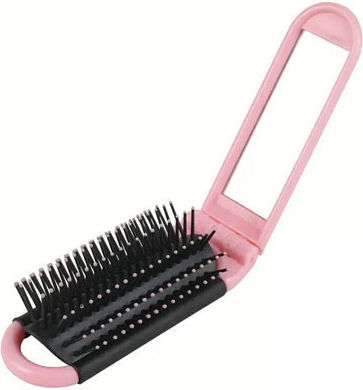 Beauty Salon Mini Travel Hair Brush with Mirror
