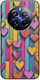 Valentine's Day Wooden Love Case Realme 12+ 5g Black TPU Black Silicone
