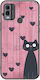 Valentinstag Katze ist Liebe Nokia C22 Schwarze TPU Silikonhülle