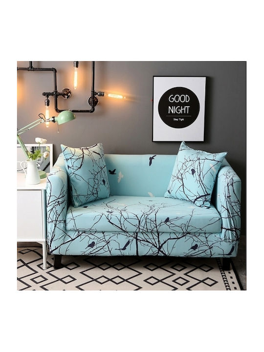 Fabric Sofa Armrest Cover High Elasticity All-Inclusive Size 1 Person Birds Return to the Forest