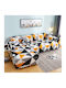 Fabric Sofa Armrest Cover High Elasticity All-Inclusive Size for 3-Seater Minimalism