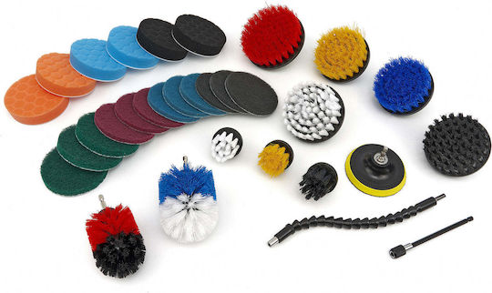 Cleaning Brush Set Polishing Sanding Sponges Drill 31 Pieces Hbm