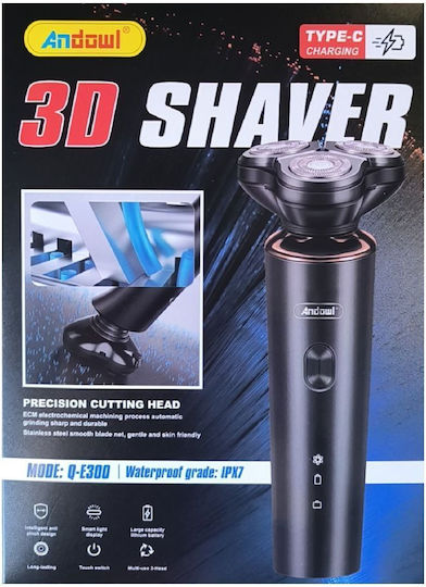 Andowl Q-E300 Ξυριστική Μηχανή Προσώπου Επαναφορτιζόμενη / Με Καλώδιο