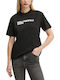 Tricou Damă Alb-Negru