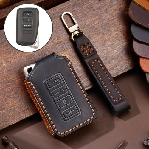 Lexus 4 Buttons Hallmo Car Leather Key Cover Key Case Black