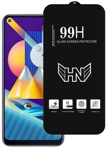 Samsung Galaxy M11 Hochwertige Aluminium Große Arc Vollbild Gehärtetes Glasfolie