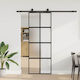 Sliding Door Hardware Set Black 76x205 Cm Tempe...