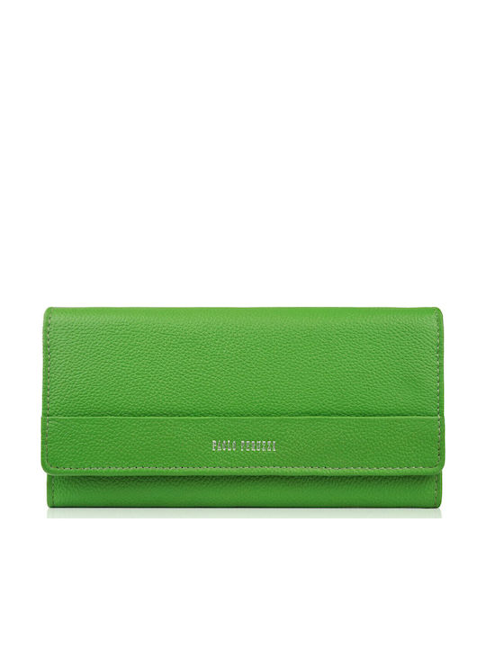 Large Leather Women's Wallet Classic with RFID Green
