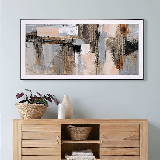 Πινακας Τοιχου Abstract Fb94551 Κορνιζα Μαυρη-καμβας 142x4.5x72υεκ