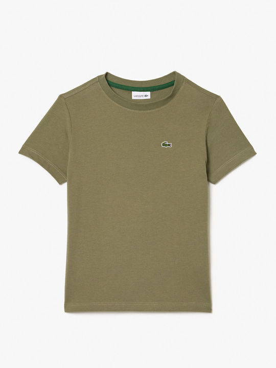 Lacoste Παιδικό T-shirt Χακί