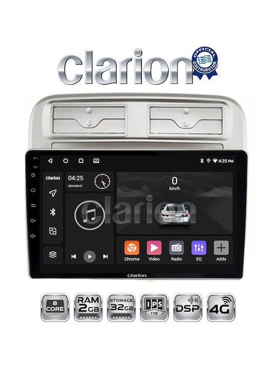 Clarion Ηχοσύστημα Αυτοκινήτου για Fiat Grande Punto / Linea 2005-2012 (Bluetooth/USB/WiFi/GPS/Apple-Carplay/Android-Auto)