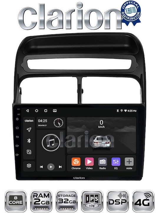 Clarion Ηχοσύστημα Αυτοκινήτου για Fiat Grande Punto / Linea 2007 > 2011 (Bluetooth/USB/WiFi/GPS/Apple-Carplay/Android-Auto)