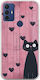 Carcasă Valentine's Day Cat Is Love pentru Tcl 305 306 30e 30se din silicon TPU flexibil transparent