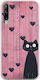 Valentinstag Katze ist Liebe Samsung Galaxy A30s Flexibles TPU Transparentes Silikon Case