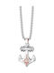 Luca Barra Anchor Necklace Made of Steel Pink