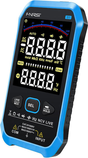 Fnirsi Digital Multimeter True RMS with Buzzer with AC / DC / Resistance / Capacitance / Temperature Measurement FNR-S1-BL