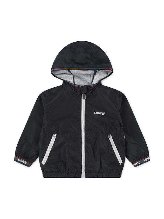 Kids' Casual Jacket Windproof with Hood Black