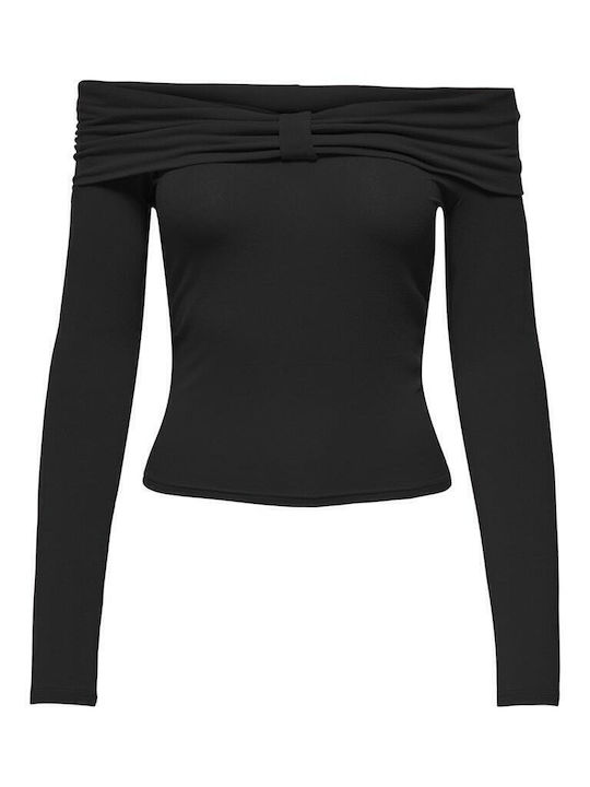 Only Fayola Γυναικεία Μπλούζα Off-Shoulder Μακρ...