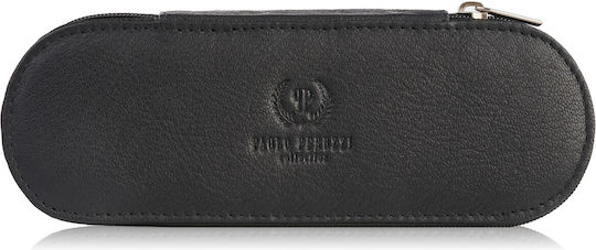 Paolo Peruzzi T-82-bl Schwarzes Lederbrillenetui
