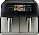 Profi Cook Air Fryer με Διπλό Αποσπώμενο Κάδο 8lt Μαύρο