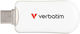 Verbatim 64GB USB 2.0 Stick με σύνδεση USB-C Λευκό