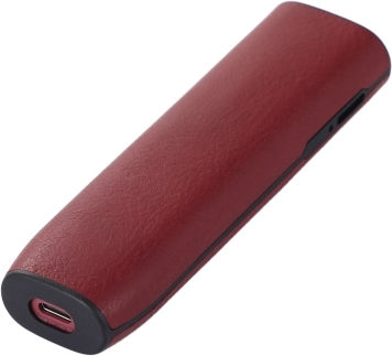 Husă din piele + Tpu pentru tutun electronic Iqos Iluma One cu șnur roșu