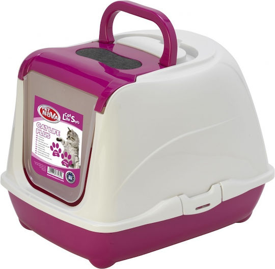 Pet Nova Τουαλέτα Γάτας Κλειστή Ροζ Μ50 x Π38.5 x Υ37cm