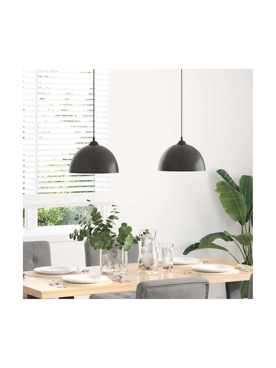 vidaXL Black Ceiling Light with E27 Socket 30x30cm