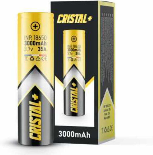 Cristal Rechargable Battery 18650 3000mAh 3.7V 1pcs