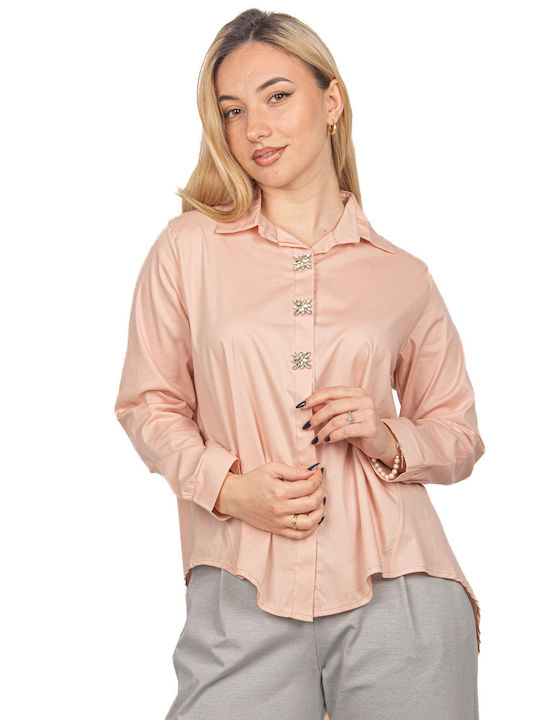 Ellen Women's Long Sleeve Shirt Pink