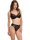 Miss Rosy Set de Lenjerie Sutien cu Șir de caractere Black